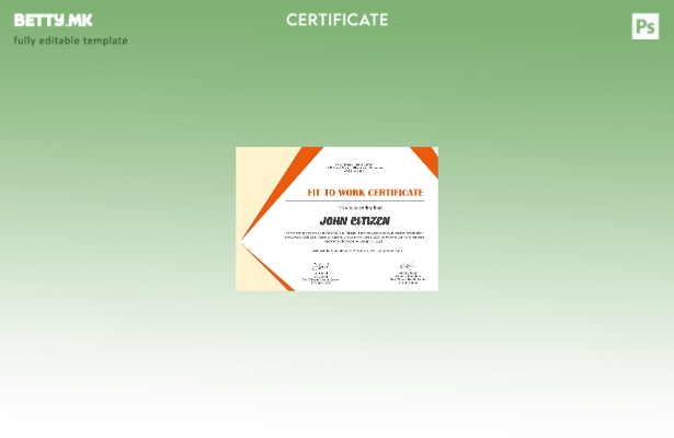 Шаблон за сертификат за медицински фитнес во модерен стил на САД